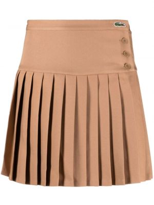 Plisovaná sukňa Lacoste hnedá