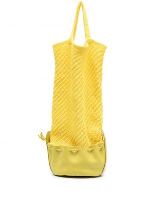 Плетени шопинг чанта Hereu жълто