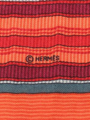 Kašmírový šátek Hermès oranžový