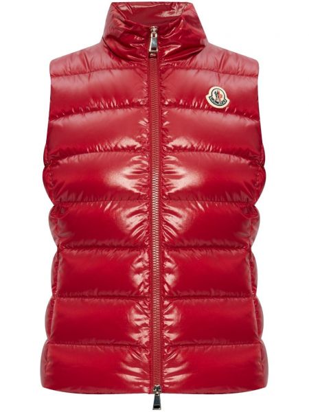 Dik duran yaka yelek Moncler kırmızı