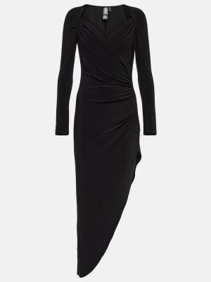 Asymetrické midi šaty Norma Kamali černé