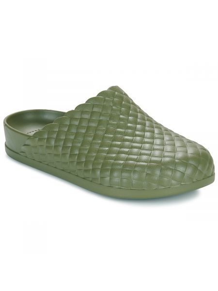 Pletené domáce papuče Crocs khaki