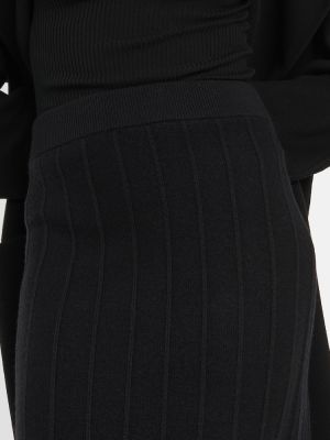 Vlnená midi sukňa Max Mara čierna