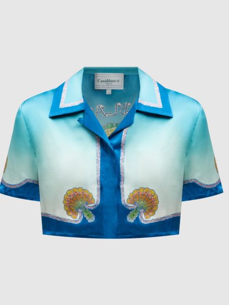 Шовкова блуза Casablanca блакитна