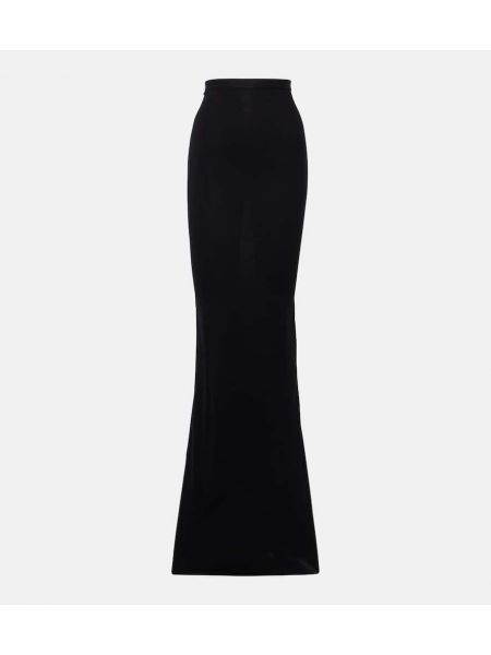 Džerzej dlhá sukňa Rick Owens čierna