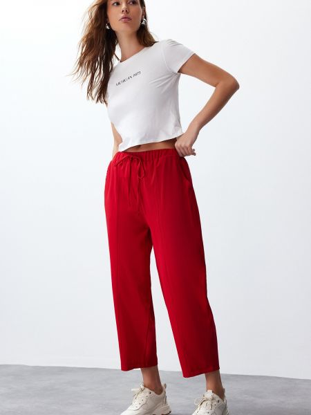 Pantaloni Trendyol roșu