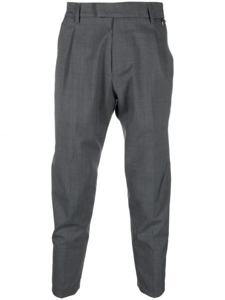 Rovné kalhoty Low Brand šedé