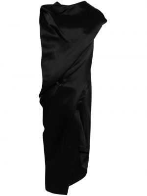 Obleka z draperijo Issey Miyake črna
