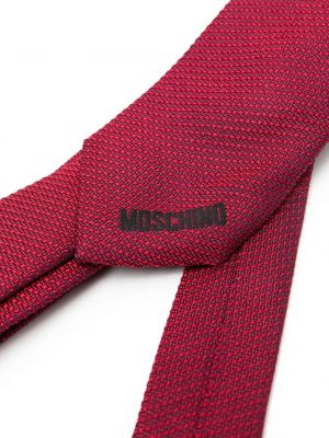 Šilkinis siuvinėtas kaklaraištis Moschino