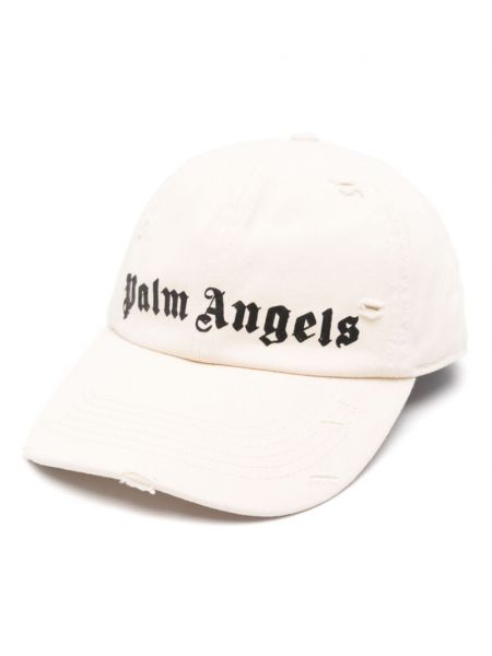 Памучна шапка с козирки с принт Palm Angels