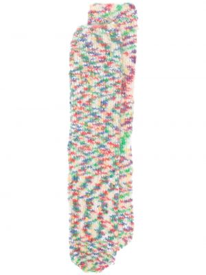 Mohérové pletené vlněné ponožky A.p.c. bílé