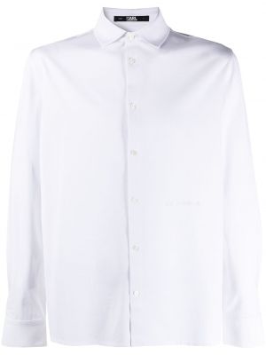 Camisa de tela jersey Karl Lagerfeld blanco
