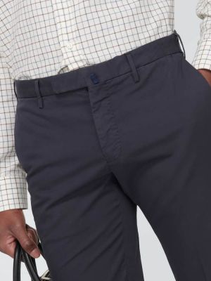 Pantaloni slim fit di cotone Incotex blu