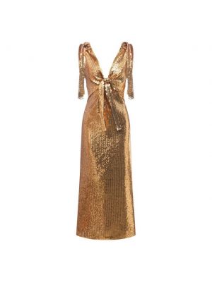 Платье с пайетками Paco Rabanne, золотое