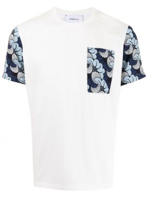 T-shirt à fleurs Ports V blanc