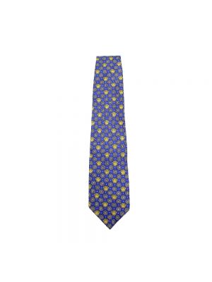 Niebieski jedwabny krawat Versace Pre-owned