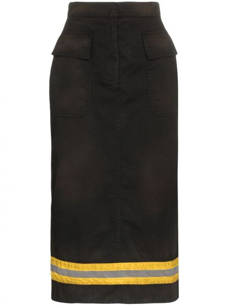 Pruhované midi sukně Calvin Klein 205w39nyc - černá