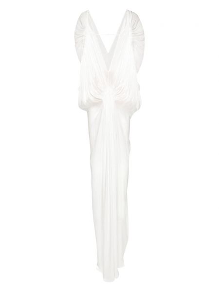 Drapiruotas suknele Genny balta