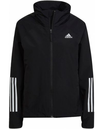 Prugasta prijelazna jakna Adidas Sportswear crna
