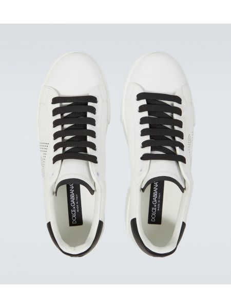 Deri sneaker Dolce&gabbana beyaz