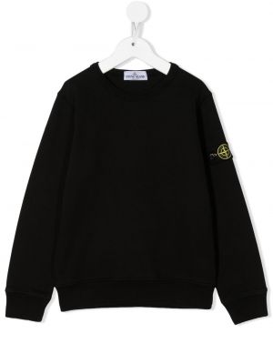 Hoodie för tjejer Stone Island Junior svart