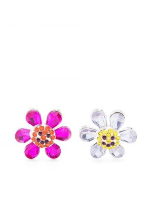 Boucles d'oreilles à fleurs à boucle en cristal Collina Strada