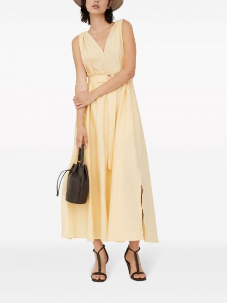 Sukienka długa Brunello Cucinelli żółta