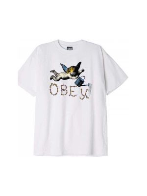 Polo majica s cvjetnim printom Obey bijela