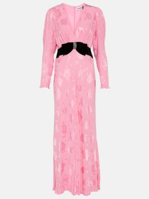 Φλοράλ μάξι φόρεμα Rixo ροζ
