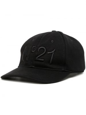Haftowana czapka z daszkiem N°21 czarna