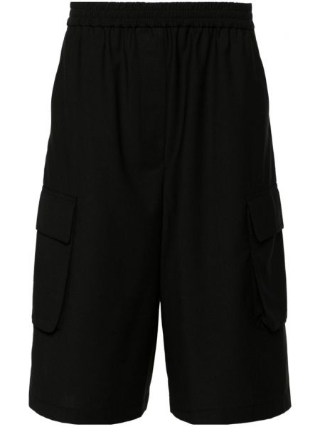 Cargo shorts mit tropischem muster Tibi schwarz