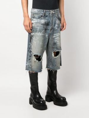 Szorty jeansowe z nadrukiem Balenciaga