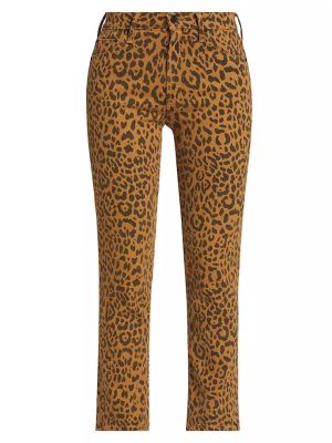 Леопардовые джинсы с принтом Mother