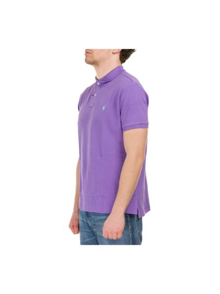 Camisa slim fit de algodón Polo Ralph Lauren violeta
