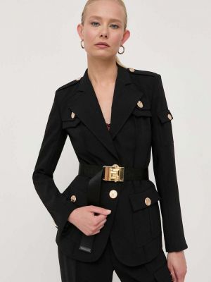 Черный однотонный пиджак Elisabetta Franchi