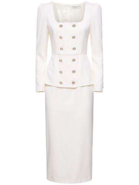 Vestido de lana Alessandra Rich blanco