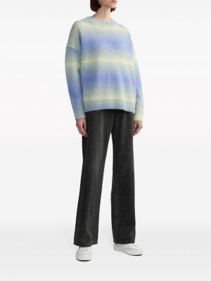Sweter gradientowy z okrągłym dekoltem Rag & Bone niebieski