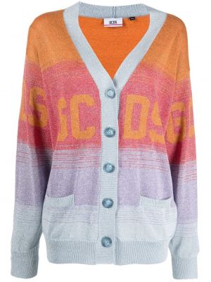 Cardigan a righe Gcds arancione