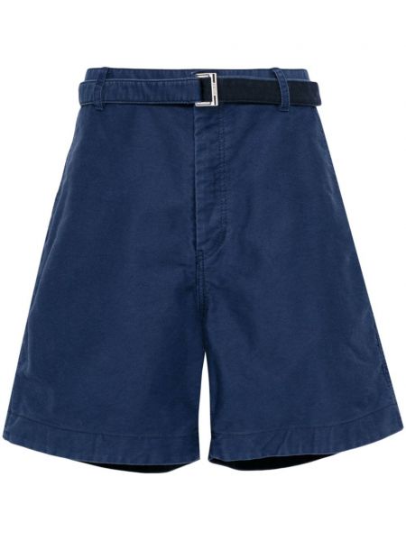 Pamučne bermuda kratke hlače bootcut Sacai plava