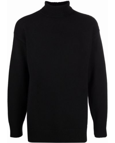 Jersey de cuello vuelto de tela jersey oversized Jil Sander negro