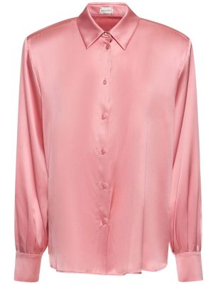 Camisa de raso de seda Magda Butrym rosa