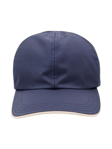 Gorra con bordado de nailon Kiton azul