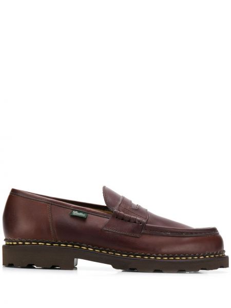 Madala kontsaga kontsaga loafer-kingad Paraboot pruun