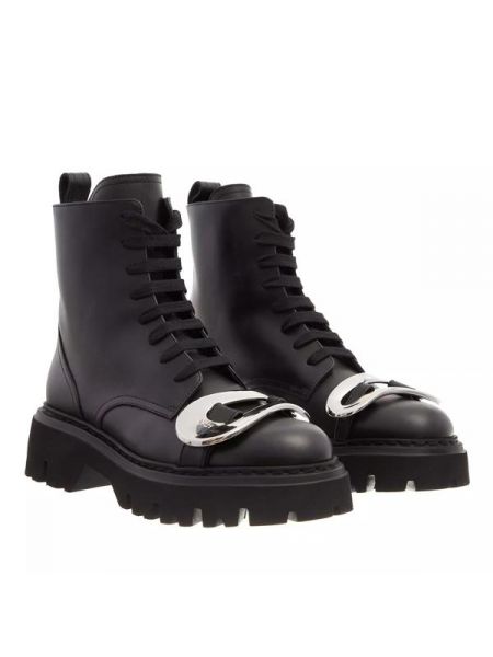 Черные кружевные ботинки на шнуровке N21