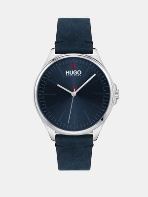 Relojes de cuero Hugo azul