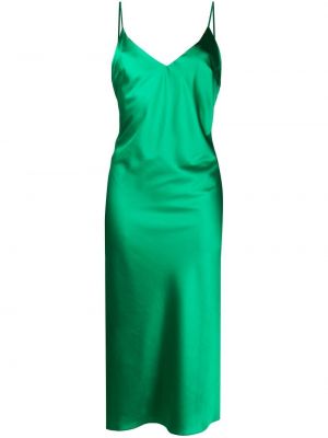 Миди рокля с v-образно деколте Loulou зелено