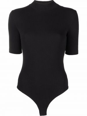 Body en tricot avec manches courtes Saint Laurent noir