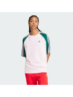 T-shirt a righe Adidas Originals rosa