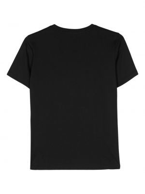 Bavlněné tričko s výšivkou Dondup černé