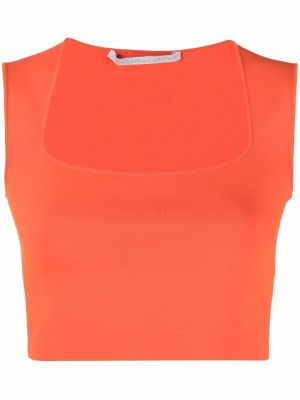 Ermeløs crop top Stella Mccartney oransje